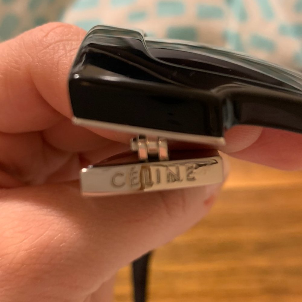 Celine Black Oversized Shield Sunglasses - Picture 5 of 12